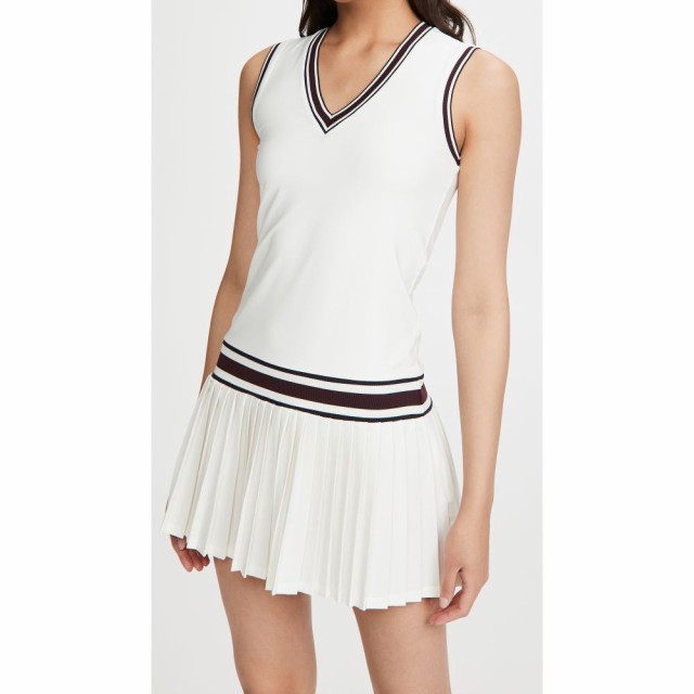 トリー バーチ Tory Sport レディース テニス Vネック ワンピース トップス Performance V Neck Tennis Dress Snow White