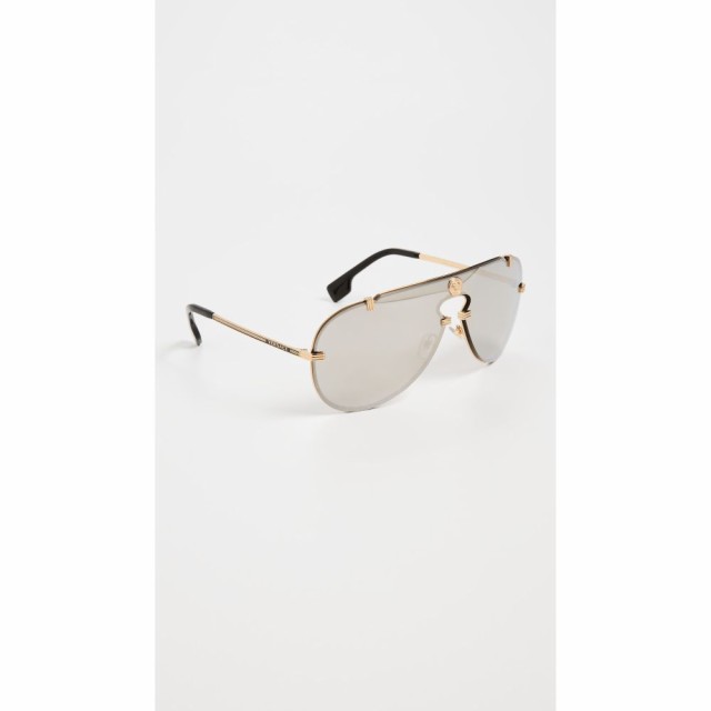 ヴェルサーチェ Versace レディース メガネ・サングラス Shield Sunglasses Gold/Light Grey Mirror Silver