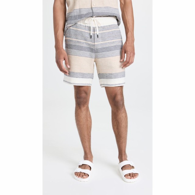 ヴィンス Vince メンズ ショートパンツ ボトムス・パンツ Engineered Stripe Pull On Shorts Off White/Coastal