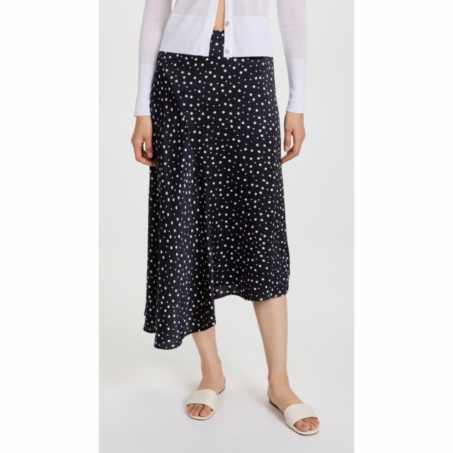 ヴィンス Vince レディース ひざ丈スカート スカート Textured Dot Draped Knot Skirt Deep Marine