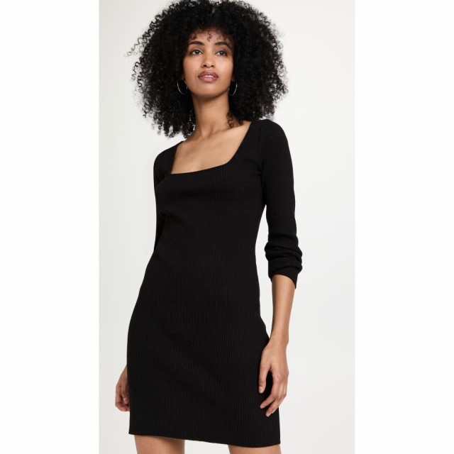 ヴィンス Vince レディース ワンピース ミニ丈 ワンピース・ドレス Square Neck Mini Dress Black