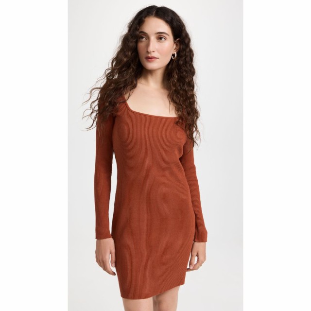 ヴィンス Vince レディース ワンピース ミニ丈 ワンピース・ドレス Square Neck Mini Dress Rust Amber