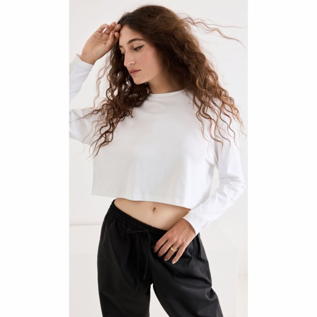 ワードローブ ニューヨーク WARDROBE.NYC レディース ベアトップ・チューブトップ・クロップド トップス Long Sleeve Crop Top White