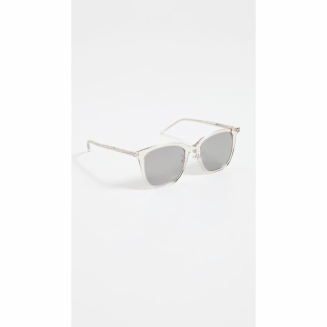 サンローラン Saint Laurent レディース メガネ・サングラス スクエアフレーム Square Sunglasses Beige Beige Silver