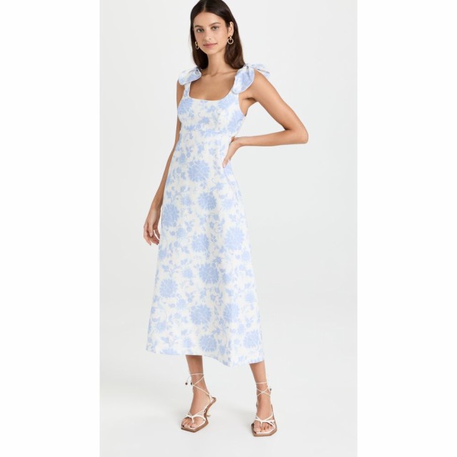 ジマーマン Zimmermann レディース ワンピース ミドル丈 ワンピース・ドレス Postcard Tie Shoulder Midi Dress Blue Tonal Floral