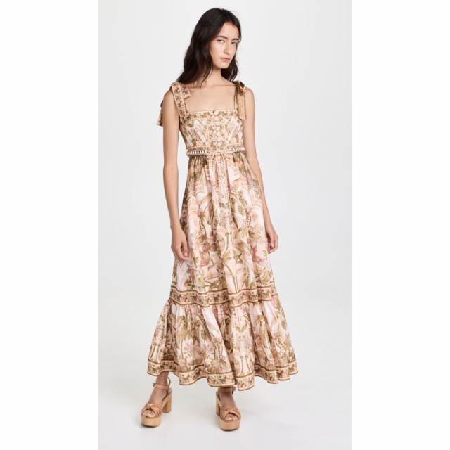 ジマーマン Zimmermann レディース ワンピース ワンピース・ドレス Lyre Picnic Dress Khaki Palm