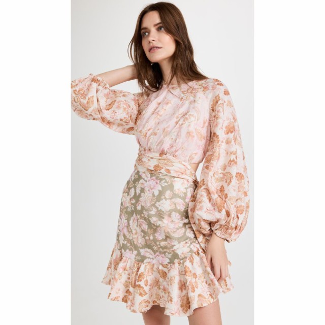 ジマーマン Zimmermann レディース ワンピース ラップドレス ミニ丈 ワンピース・ドレス Lyre Wrap Billow Mini Dress Spliced