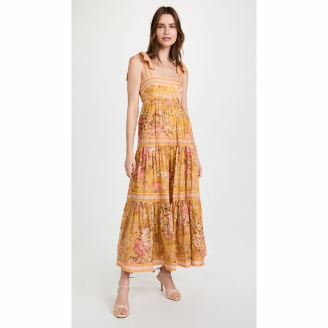 ジマーマン Zimmermann レディース ワンピース ワンピース・ドレス Pattie Tie Shoulder Dress Mustard Floral