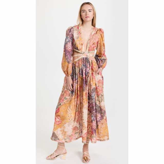 ジマーマン Zimmermann レディース ビーチウェア ワンピース・ドレス 水着・ビーチウェア Pattie Patchwork Long Dress Patch Floral