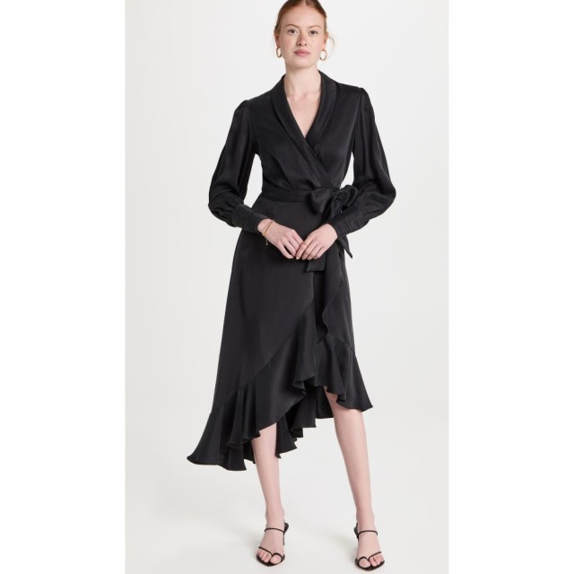 ジマーマン Zimmermann レディース ワンピース ラップドレス ミドル丈 ワンピース・ドレス Silk Wrap Midi Dress Black