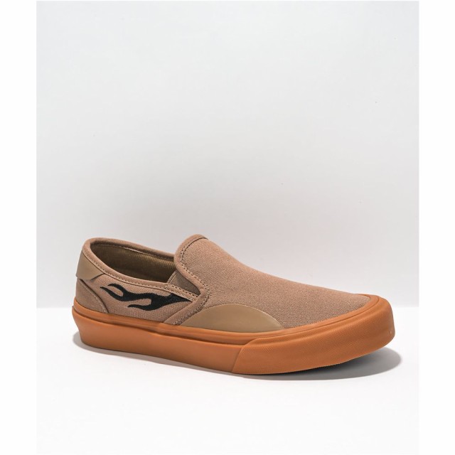 安いそれに目立つ ストレイ Straye メンズ スケートボード スリッポン フラット シューズ 靴 Straye Boo Vista Brown And Gum Slip On Skate Shoes Brown 時間指定不可 Www Iq Milaj Com