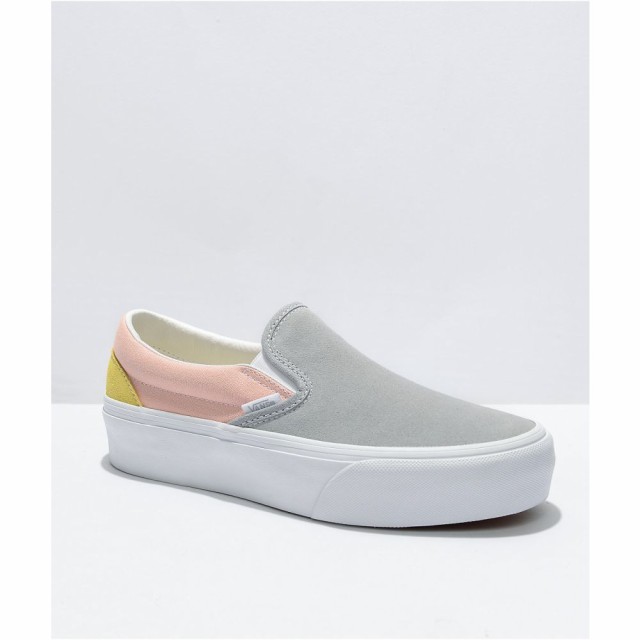 ヴァンズ Vans メンズ スリッポン・フラット シューズ・靴 Slip-On Pastel Colorblock Platform Shoes Blue