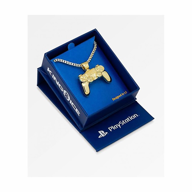 キング アイス KING ICE メンズ ネックレス ジュエリー・アクセサリー King Ice x PlayStation Classic PlayStation Controller Gold Cha|au Wowma!(ワウマ)