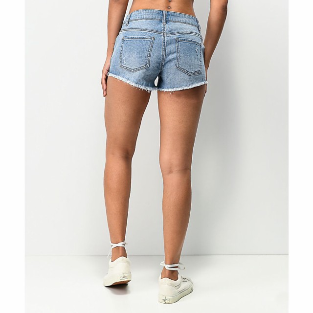 けまで⑦ エンパイア Empyre Jenna Checkered Stripe Light Wash Denim Shorts Blueの通販はau PAY マーケット - フェルマート｜商品ロットナンバー：445273537 EMPYRE レディース ショートパンツ デニム ボトムス・パンツ ウエスト