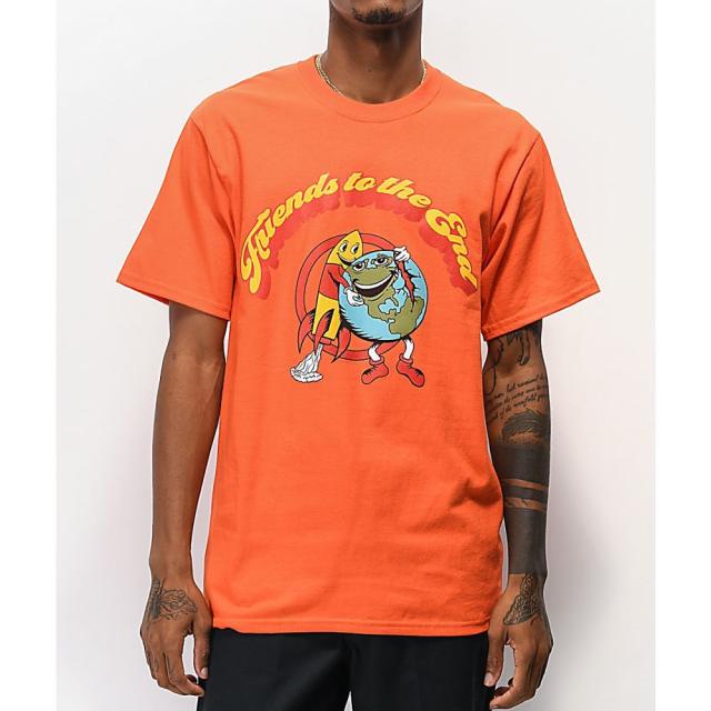 全品送料無料 ティーンエイジ Teenage メンズ Tシャツ トップス Teenage Friends To The End Orange T Shirt Orange 送料込 Sinviolencia Lgbt