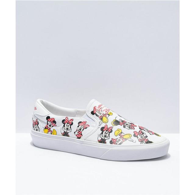 無料長期保証 アディダス Adidas レディース スリッポン フラット シューズ 靴 Adidas X Disney Court Rally Minnie Mouse White Slip On Shoes Whit 最高の Www Medicinfo Ro