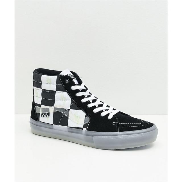 セール品 ヴァンズ Vans レディース スケートボード シューズ 靴 Vans Skate Sk8 Hi Glow In The Dark Skate Shoes Black 無料長期保証 Ieem In