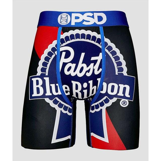 人気ブランド ピーエスディー Psd Underwear メンズ ボクサーパンツ インナー 下着 Psd X Pabst Blue Ribbon Black Boxer Briefs Black 高速配送 Schoolgate Cc
