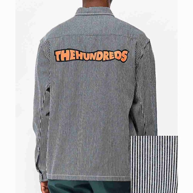 完成品 ザハンドレッズ THE HUNDREDS メンズ ジャケット アウター roosevelt blue and white striped jacket White, フローレスダイヤ 6c27746c