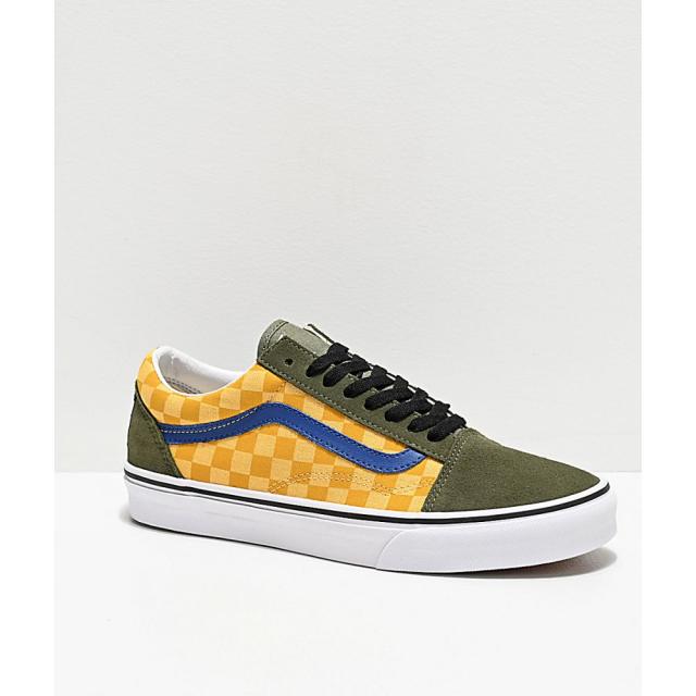 vans green checkerboard