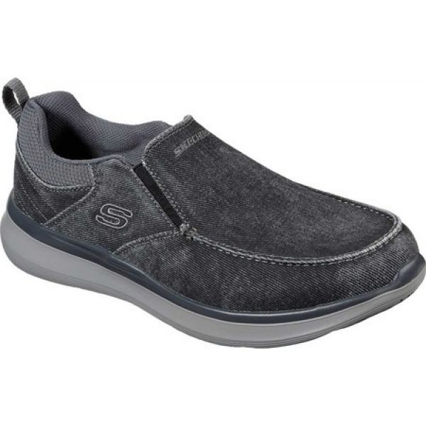 スケッチャーズ Skechers メンズ スリッポン フラット シューズ 靴 Delson 2 0 Larwin Slip On Black