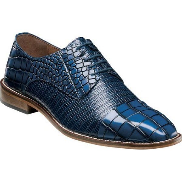通販 ステイシー アダムス Stacy Adams メンズ 革靴・ビジネスシューズ シューズ・靴 Talarico Cap Toe Oxford Blue Croco/Lizard Print, TEOMARINA 5a6bc19d