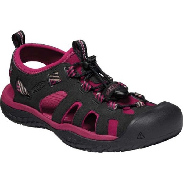 代引き手数料無料 キーン Keen レディース サンダル・ミュール フィッシャーマンサンダル シューズ・靴 Solr Fisherman Sandal Raspberry Wine/Black, 激安魔王 344fa6a1