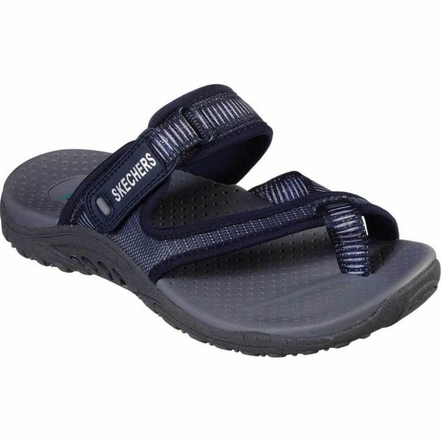 ブランドおしゃれ スケッチャーズ Skechers レディース サンダル ミュール シューズ 靴 Reggae Seize The Day Toe Loop Sandal Navy 国際ブランド Www Medicinfo Ro