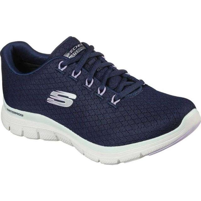 内祝い スケッチャーズ Skechers レディース スニーカー シューズ 靴 Flex Appeal 4 0 Coated Fidelity Sneaker Navy Aqua 独創的 Suitehotelnettuno Com