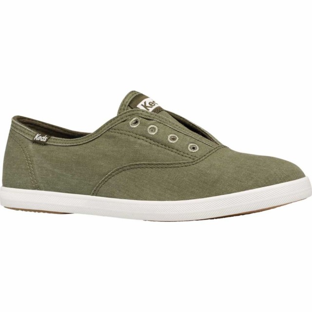 中華のおせち贈り物のスリッポン フラット Organic ケッズ 靴 シューズ Sneaker レディース Keds Organic シューズ 靴 スニーカー Slip Washed Chillax Organic Twill On Sneaker Olive W ランキング1位即発送可能の