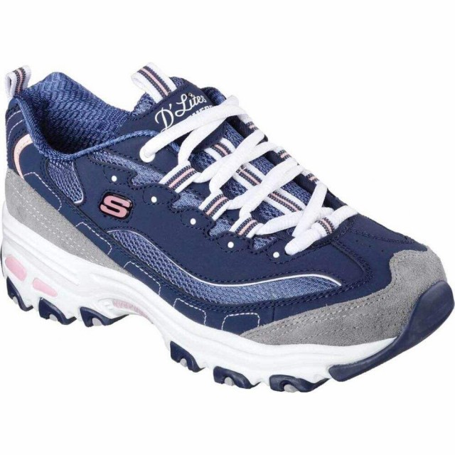 最新情報 スケッチャーズ Skechers レディース スニーカー シューズ 靴 Dlites New Journey Sneaker Navy Gray バーゲン