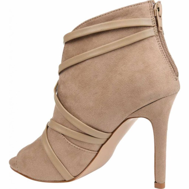 新品最新品 ジュルネ コレクション Journee Collection レディース ブーツ オープントゥ シューズ・靴 Samara Heeled Open Toe Bootie Taupe Faux Suの通販はau PAY マーケット - フェルマート|商品ロットナンバー:508085040 安い国産