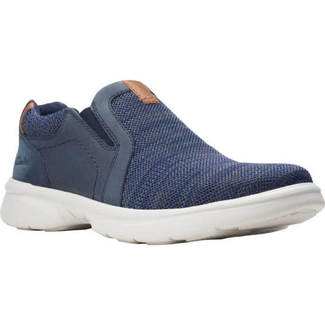 世界的に有名な Slip Knit Easy Bradley シューズ 靴 スニーカー スリッポン フラット メンズ Clarks クラークス On Knit Nubuck Navy Sneaker スリッポン Sutevalle Org