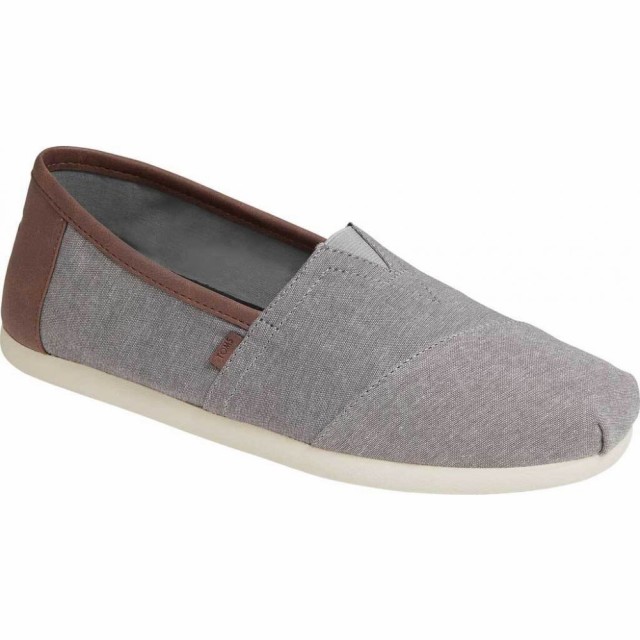 最新の激安 トムス Toms メンズ スリッポン フラット シューズ 靴 Alpargata 3 0 Slip On Shoe Frost Grey Chambray Canvas Synthetic Leather 好評につき延長 Www Bnooon Com