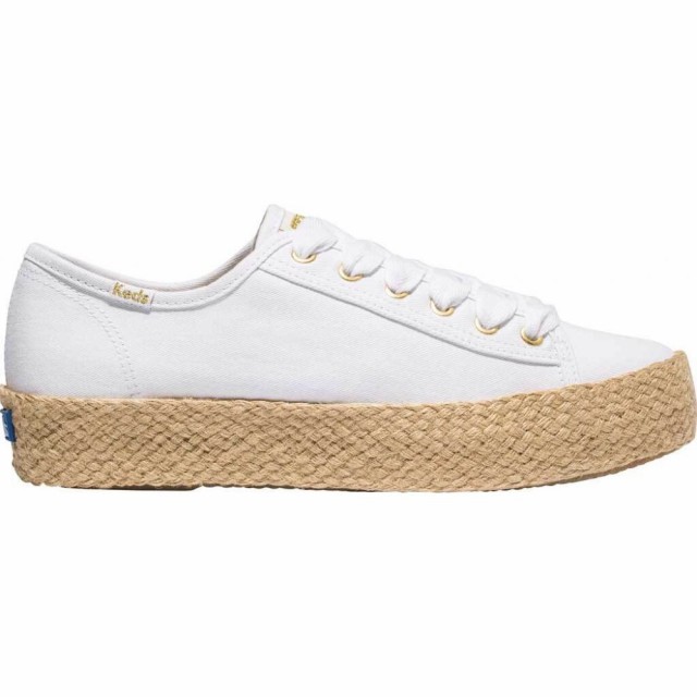 当日出荷 ケッズ Keds レディース スニーカー シューズ 靴 Triple Kick Jute Sneaker Brilliant White Organic Cotton Saleアイテム Upik Ac Ug