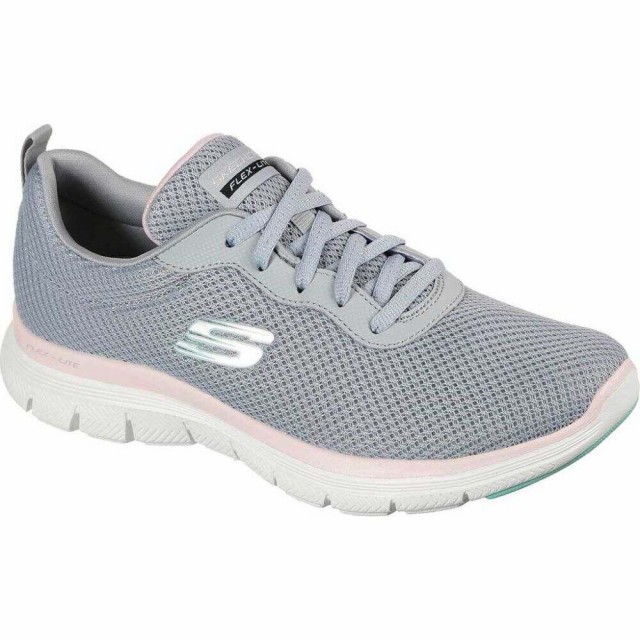 21春夏 スケッチャーズ Skechers レディース スニーカー シューズ 靴 Flex Appeal 4 0 Brilliant View Sneaker Gray Light Pink 最安値 Upik Ac Ug