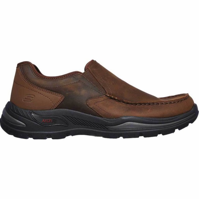 即納超激安╖ スケッチャーズ Arch Fit Hust Slip-On Chocolate Dark Brownの通販はau PAY マーケット - フェルマート|商品ロットナンバー:511398077 Skechers メンズ スリッポン・フラット シューズ・靴 25%OFF