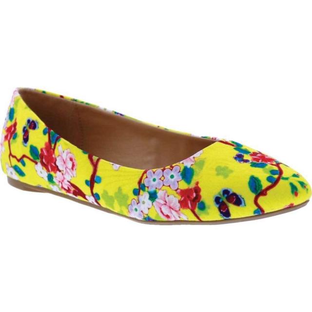 日本未入荷 入手困難 ペニー ラヴズ ケニー Penny Loves Kenny レディース スリッポン フラット シューズ 靴 ron Ii Dress Flat Yellow Floral おしゃれ人気 Csscksu Com