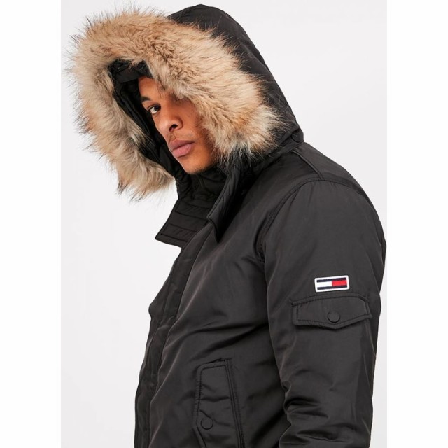 tommy jeans fur hood tech jacket