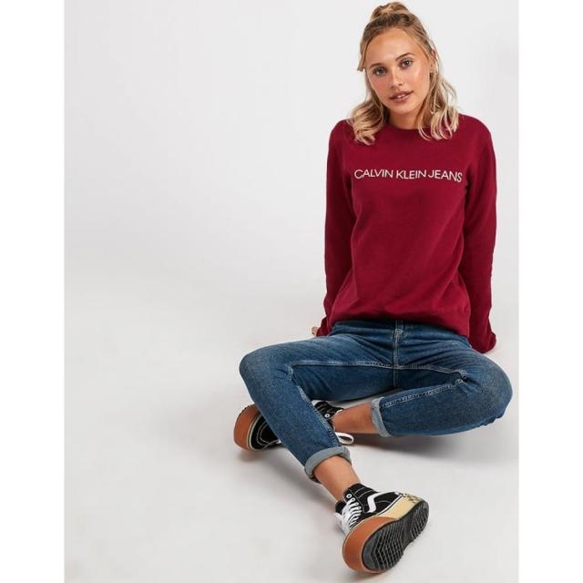 人気ブランド カルバンクライン マーケット Calvin Klein Jeans レディース Calvin スウェット トレーナー トップス Institutional レディース Sweatshirt Beet Red 服飾雑貨 リスト 233e5f71 Acquamarao Com Br