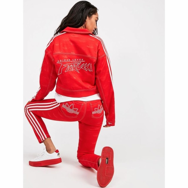 格安 アディダス Adidas Originals レディース スウェット ジャージ ボトムス パンツ X Fiorucci Track Pant Red White Cdsdp