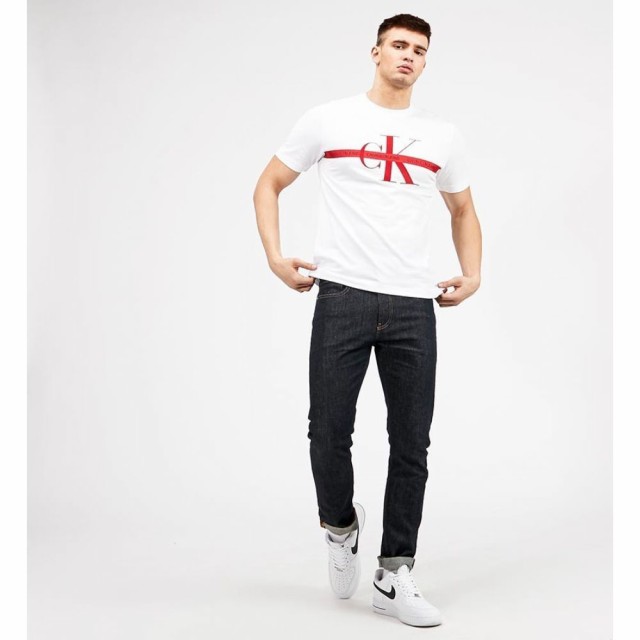 国産正規店 カルバンクライン Calvin Klein Jeans メンズ Tシャツ トップス Taping Through T-Shirt Bright White/Redの通販はau PAY マーケット - フェルマート｜商品ロットナンバー：443625993 豊富な高品質