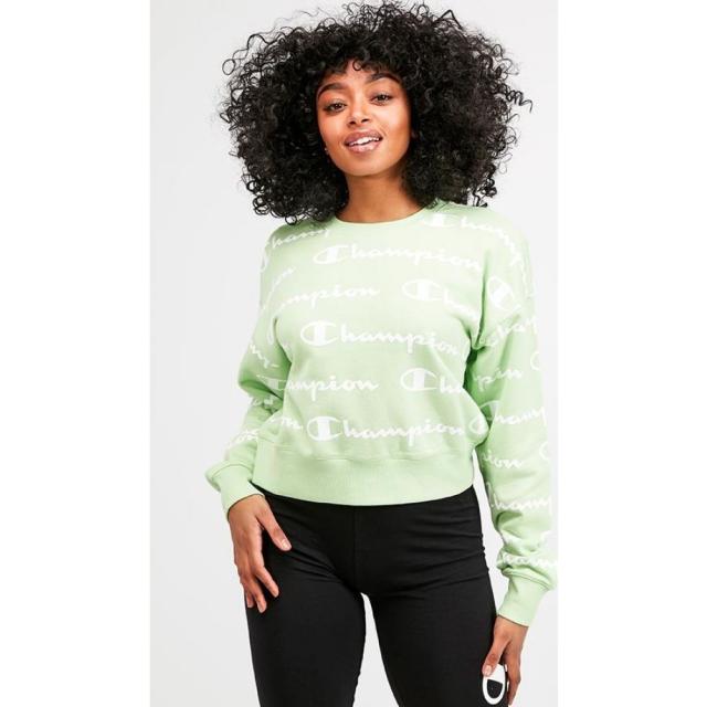 ください チャンピオン Repeat Logo Sweatshirt Greenの通販はau Pay マーケット フェルマート 商品