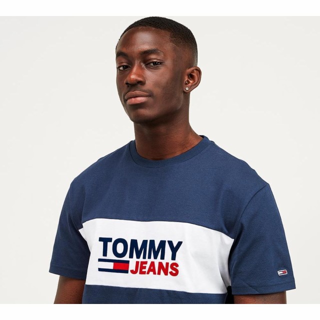 いておりま トミー colour blocked organic t-shirt Navyの通販はau PAY マーケット - フェルマート｜商品ロットナンバー：492196876 ジーンズ Tommy Jeans メンズ Tシャツ トップス ≔ワンサイズ