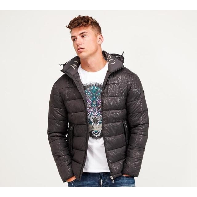 年激安 アレッサンドロ ザベッティ Alessandro Zavetti メンズ ダウン ダウン 中綿ジャケット 中綿ジャケット Zip アウター マーケット Tessini Aop Full Zip Puffer Jacket Grey Healthy Life Support Cae Campaigns Confluent Digital Com