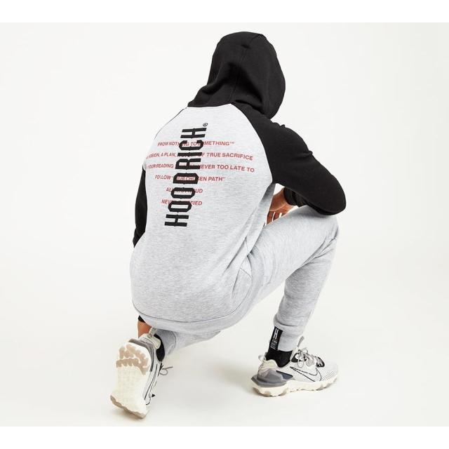 決算特価商品 フッドリッチ Hoodrich マーケット メンズ Hoodie Raglan パーカー ラグラン トップス Og Levelz Raglan Overhead Hoodie Grey Heather Black 雑貨屋くろねこ 064c4dd4 Arventa Lt