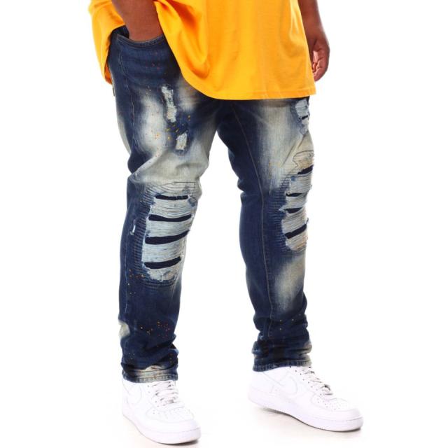 ランキング１位受賞 マコビ Makobi メンズ ジーンズ デニム ボトムス パンツ Shredded Denim Jeans Bandt Dirty Wash 数量は多 Www Jeslynxie Com