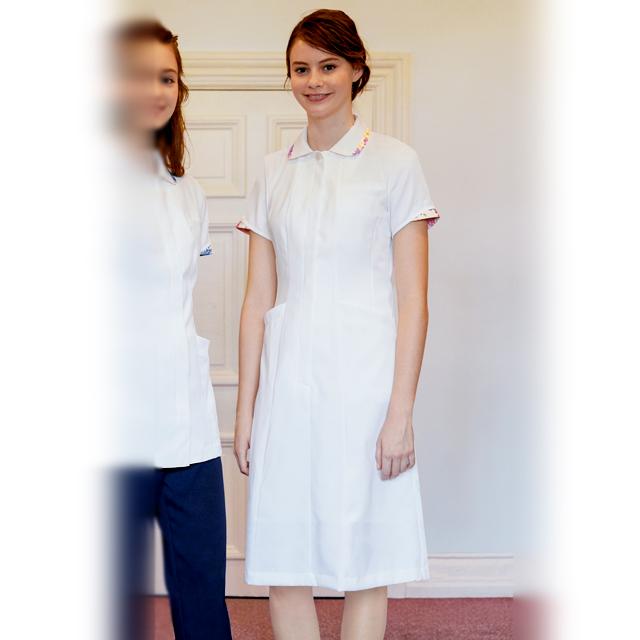 Lw403 モンブラン Laura Ashleyナースワンピース 医療用白衣 看護師用 通販 白衣ネット