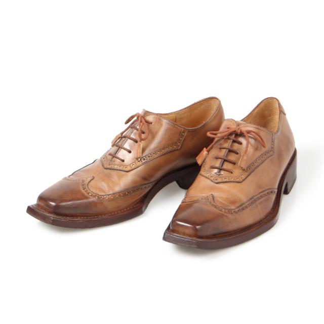 初売りセール Harriss ハリス ウィングチップ メンズ カーフ ブラウン Uk8 イタリア製 短納期 早者勝ち Design Tours Com