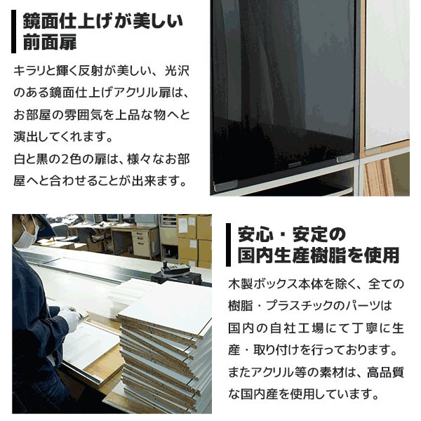 バーゲン お得な２個セット キューブボックスa アクリル白黒扉タイプ 木製 収納ボックス 扉付き カラーボックス キューブボックス 白 黒 鏡面 ブ ラッピング無料 返品も保証 Iacymperu Org